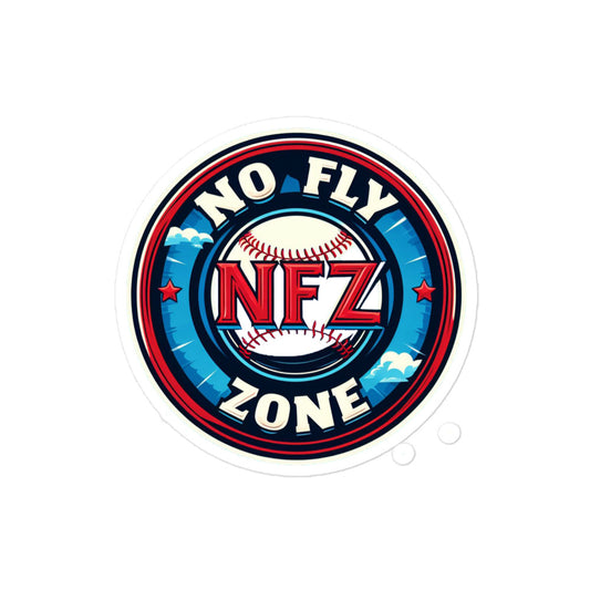 NFZ Baseball 4" Round Bubble-free Sticker - Clouds Logo