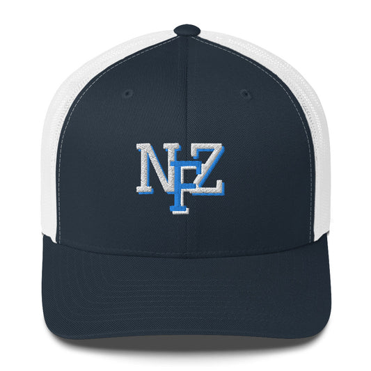 NFZ Baseball Trucker Cap Navy/White - Aqua