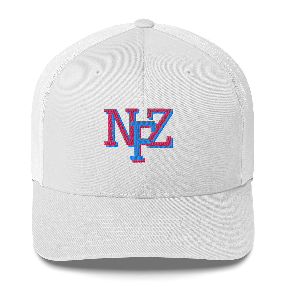 NFZ Trucker Hat - Light Blue & Red